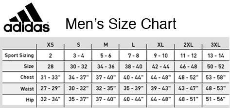 adidas running shorts size chart.